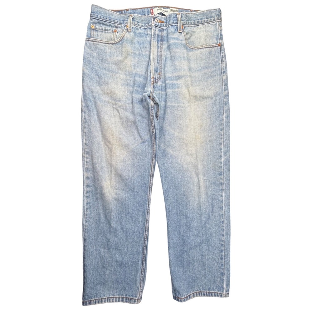 Levis 505 Regular Fit Mens Jeans‎ Light Wash Blue 40x32 00505-4891 Denim